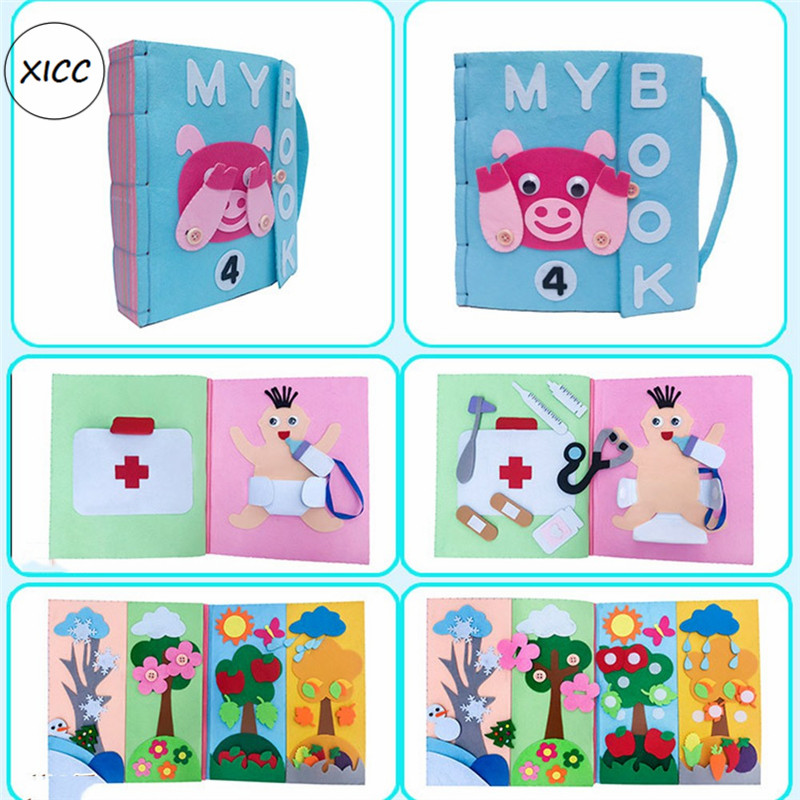 부직포 펠트 패브릭 바느질 DIY 수제 천 첫 번째 책 - Kids First Education 리뷰 및 가격