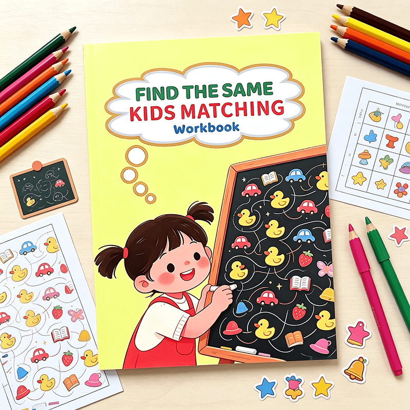 아이들을 위한 동일한 그림 맞추기 활동 책, 시각적 탐 - Kids Education Activities 리뷰 및 가격